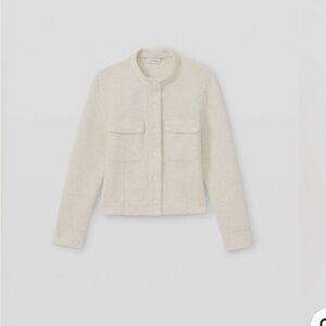 Club Monaco- Pique Scuba Knit Jacket- Beige Heather- Size S
